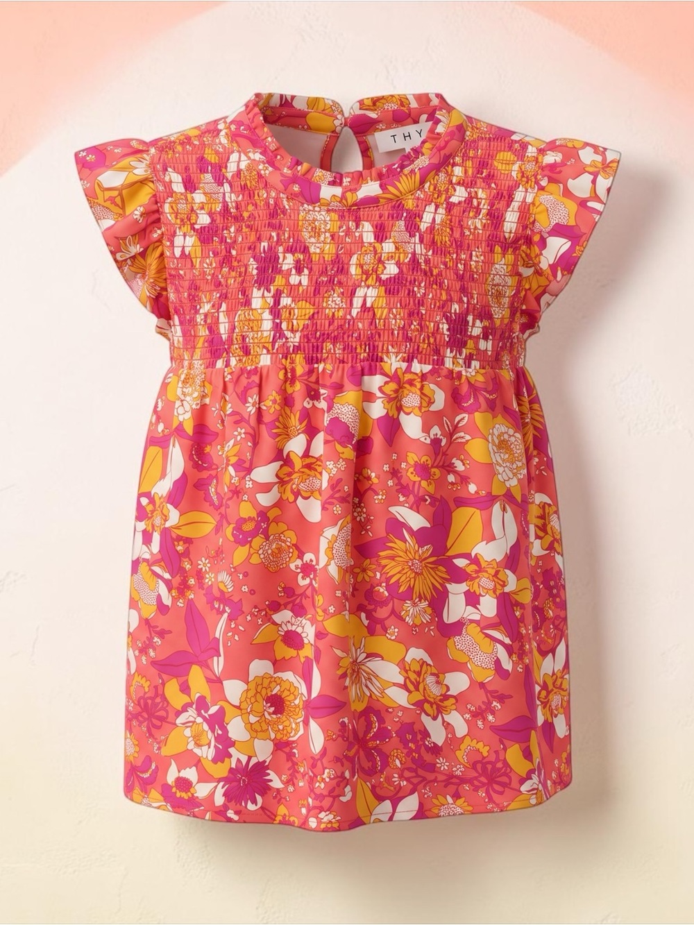 THML | Ruffled Sleeveless Colorful Blouse | Size XS